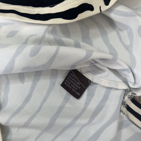 J. McLaughlin Top Womens Medium Catalina Cloth Zebra Print Preppy Career Comfort - Picture 3 of 7